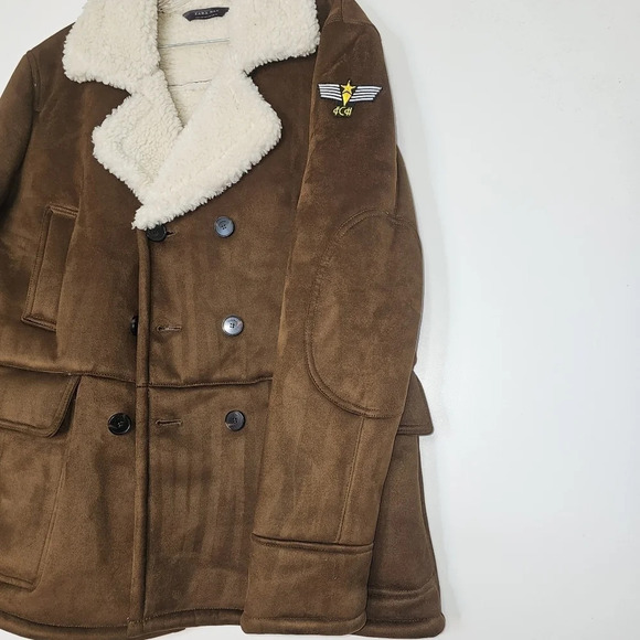 Zara Men faux sherpa winter coat size XLarge - Picture 12 of 12